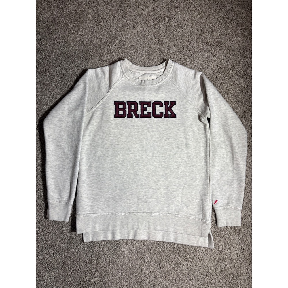 Breck Breckenridge Colorado‎ Raglan Sweatshirt Gray Heather Crewneck Pullover S